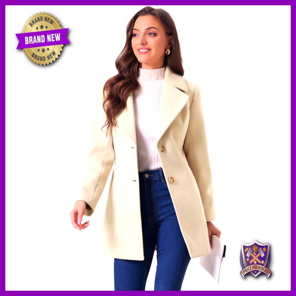 Elegant Notched Collar Single Breasted Overcoat Winter Long Coat Chic Outerwear